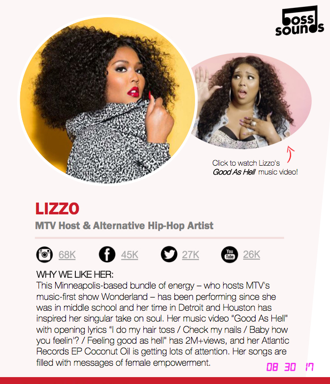 Lizzo pitch 2017 Boss Sounds