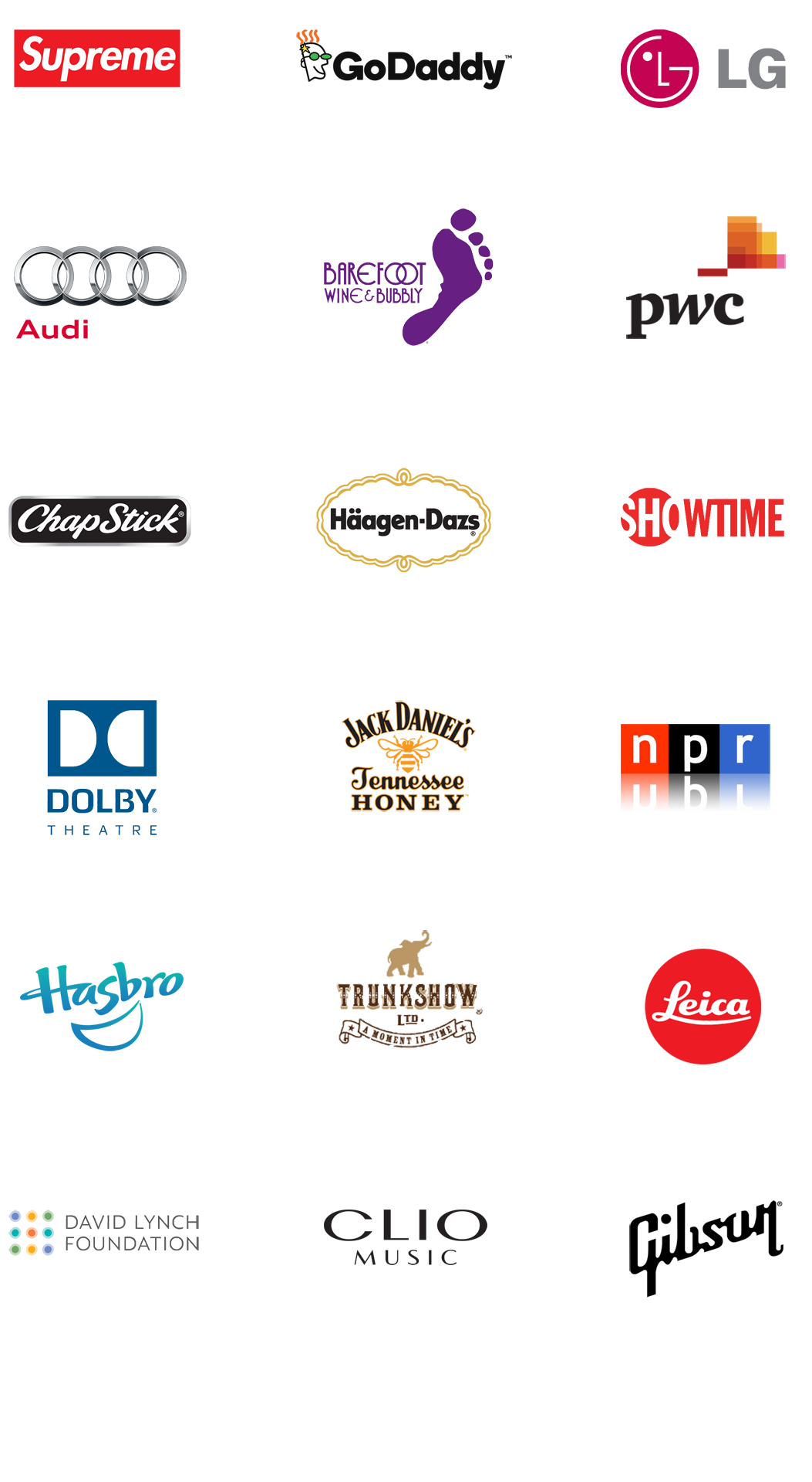 Boss Sounds client logos